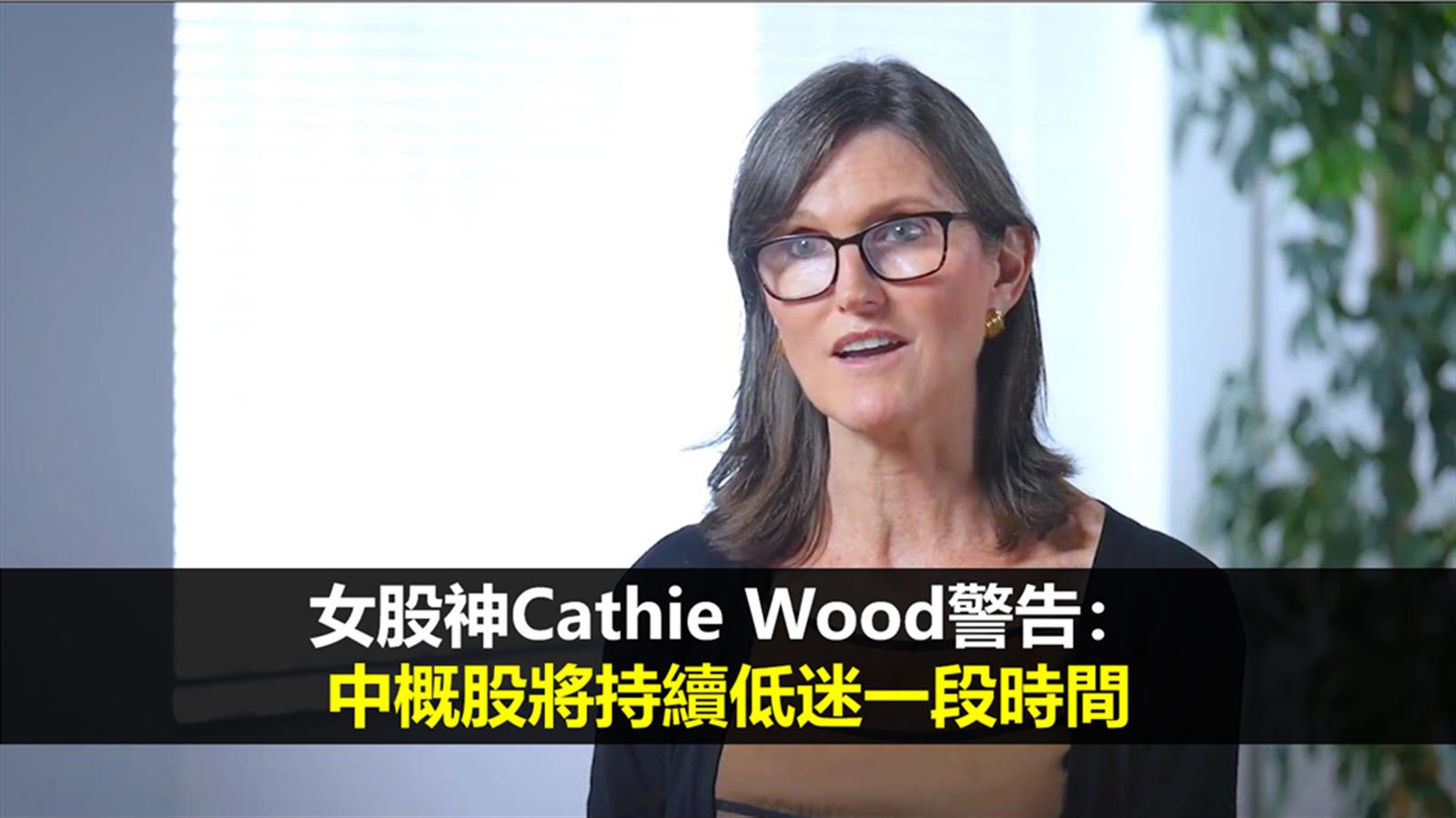 女股神Cathie Wood警告：中概股將持續低迷一段時間