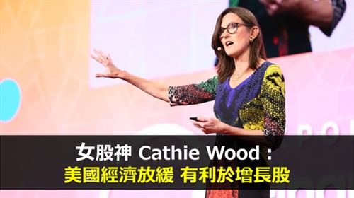 女股神Cathie Wood：美國經濟放緩 有利於增長股